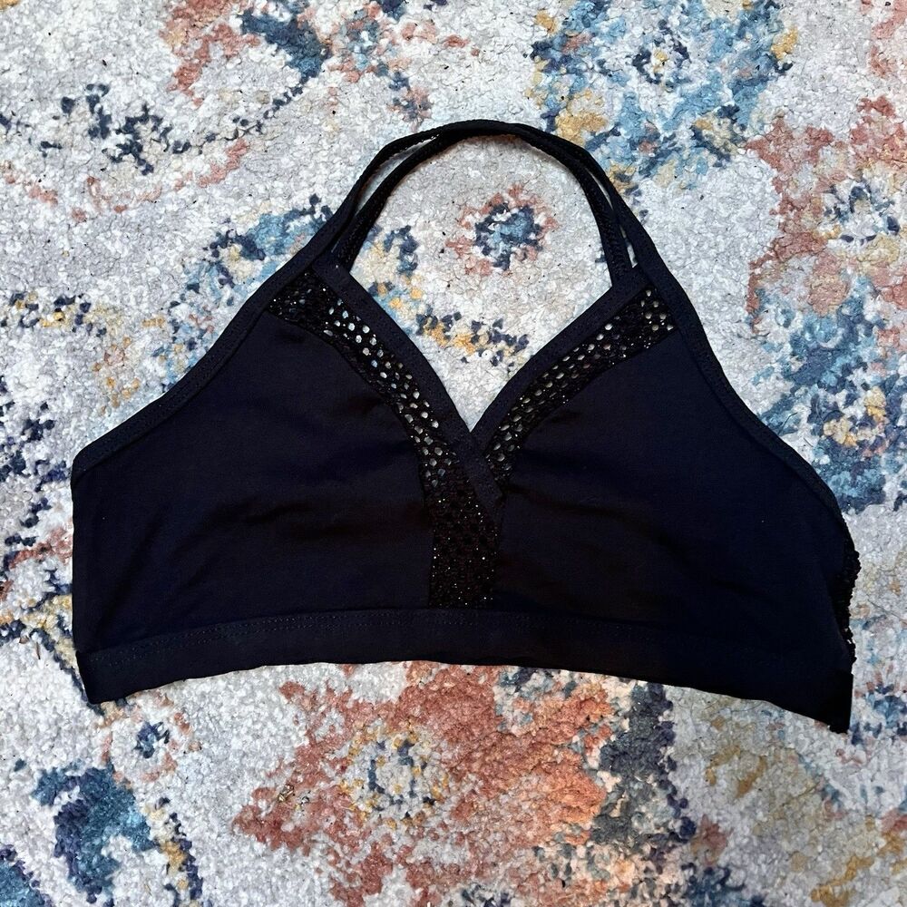 Dance Two Piece Premiere Collection Black Ballet Jazz Sz Youth 12 14 Bra Bottom